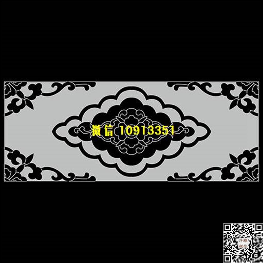 精雕图195杨花栏板精雕图线雕图线条图单线铣底图_电脑雕刻plt文泰矢量图精雕图浮雕图